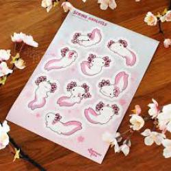 Spring Axolotls Sticker Sheet