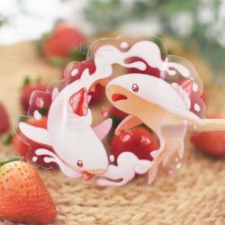Strawberry Shortcake Sharks Clear Sticker