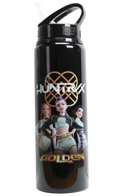 Golden Steel Flip Top Water Bottle