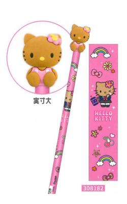 2B Pencil w/ Tan Hello Kitty Mascot Topper