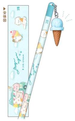 Mogu Nyan Pencil w/ Green Ice Cream Mascot