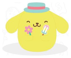 Pompompurin Popsicle Squishmallow Plush Figure 20 cm (Seize the Moment)