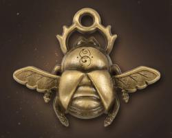 Gold Scarab Pin
