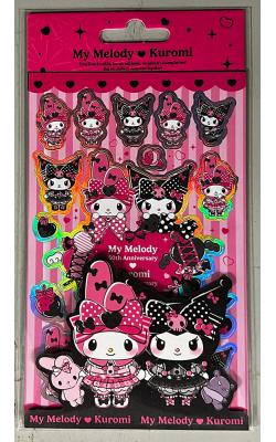 Kuromi & My Melody Sticker Pack (Pink Black Party Series)