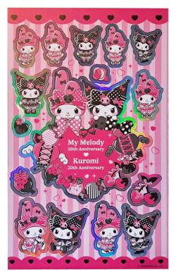 Kuromi & My Melody Sticker Pack (Pink Black Party Series)