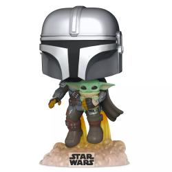 The Mandolorian Flying with the Child Pop! Vinyl Figure